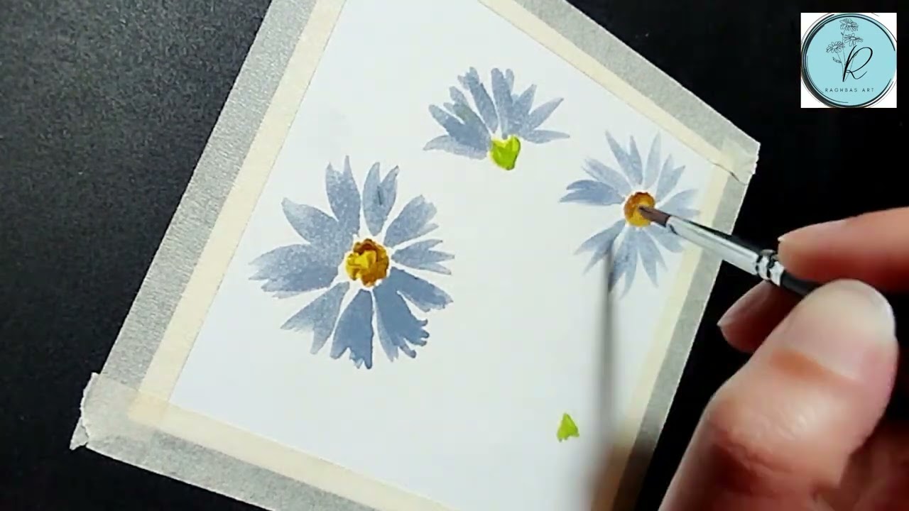 Mini painting tutorial / for beginners / flowers painting 