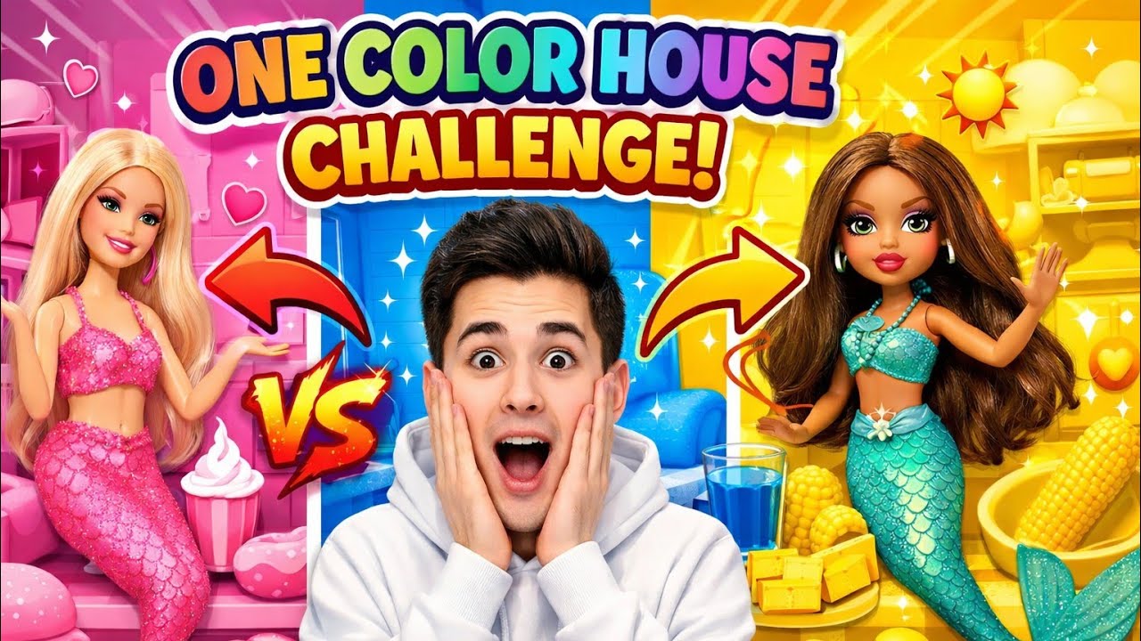 ONE COLOR HOUSE CHALLENGE 😱 | Funny Color Challenge Kids Fun Video 