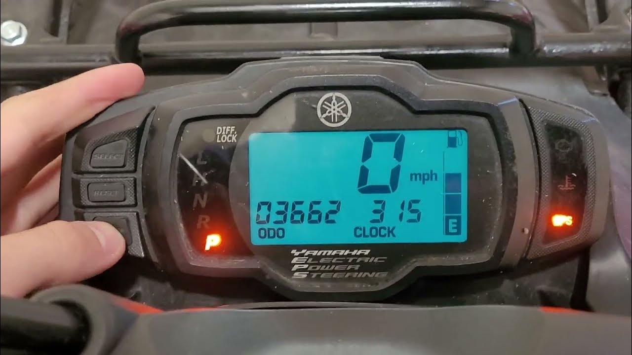How to set Clock on Yamaha Grizzly 550/700 (20072018) YouTube