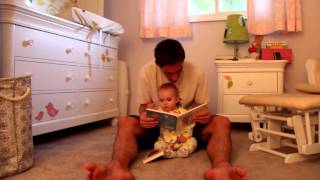 Early Reading 9mo baby and Dad