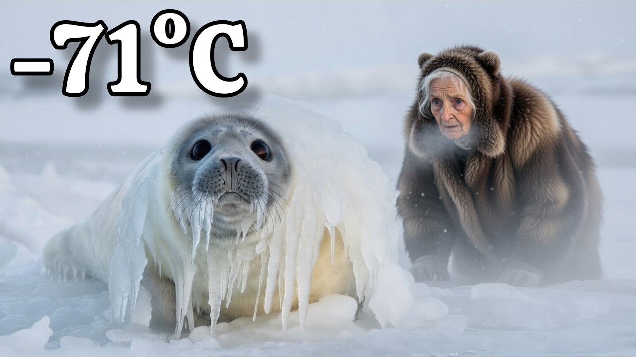 He Was Frozen in Ice… Elderly Woman Risks Everything to Save Him! 😱❄️