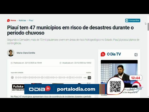 Atualizações de notícias direto da redação do portal O DIA 22 12 2025