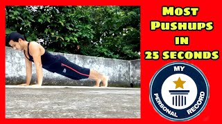 Most Pushups  in 25 seconds | My personal Pushups Record