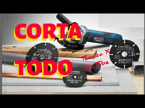 DISCO BOSCH MULTIMATERIAL🔴PARA CORTAR MADERA CON AMOLADORA, ESMERIL O  RADIAL✓TÉCNICA X - YouTube