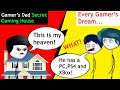 When a Gamer's Dad has a Secret Gaming House | Happy Wheels