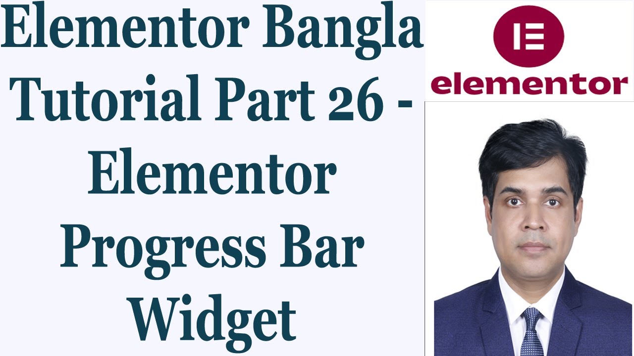 Elementor Bangla Tutorial Part 26 - Elementor Progress Bar Widget - YouTube