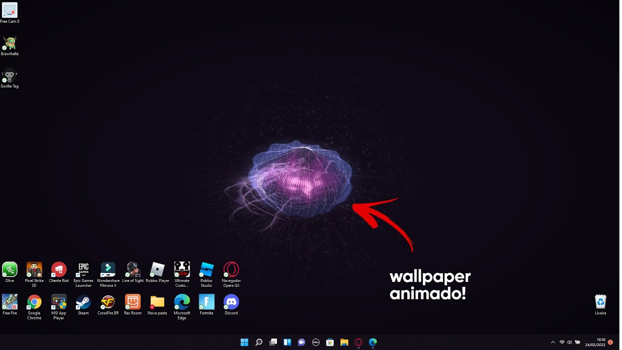 Como colocar wallpaper animado! YouTube
