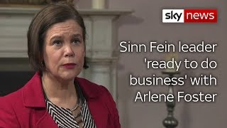 Mary Lou McDonald 'ready to do business' with Arlene Foster