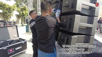 MAX 212 Line Array Installing Video by T.I Audio Ti Audio