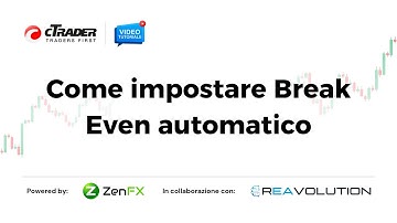 Come impostare Break Even automatico - cTrader Tutorial