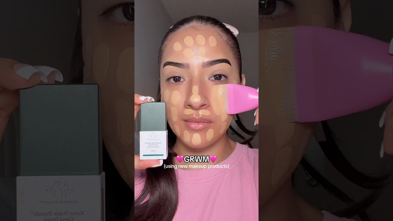 🩷get ready with me🩷 (using new makeup products) #makeup #makeuptutorial #makeuplook #makeupshorts