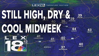 Still High, Dry, and Cool Midweek