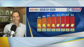 Hot with an isolated thunderstorm