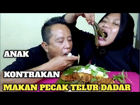 MAKAN SEDERHANA-TELUR DADAR-PECAK TERONG #mukbang