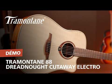 T88DCE | LÂG Guitare Tramontane 88 Dreadnought Cutaway Electro [démo]