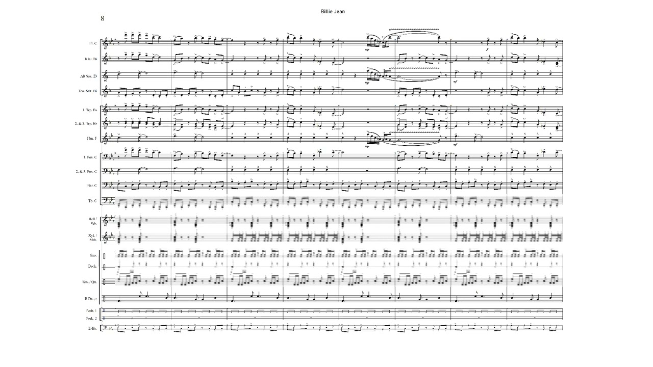 BILLIE JEAN | für Marching Band | Michael Jackson 