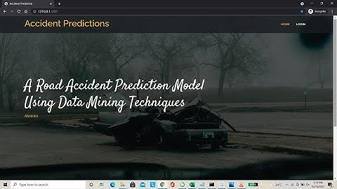 A Road Accident Prediction Model Using Data Mining Techniques - IEEE PYTHON PROJECTS 2021 2022