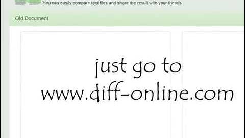 How to compare text with diff-online