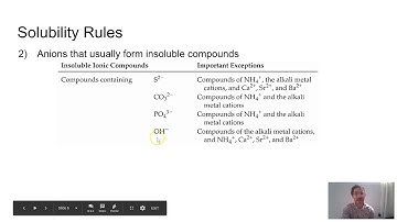 Double Replacement Reactions and Solubility Rules