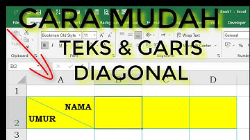 CARA MEMBUAT GARIS DIAGONAL BESERTA TEKS PADA MICROSOFT EXCEL