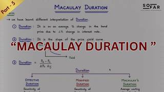Macaulay Duration