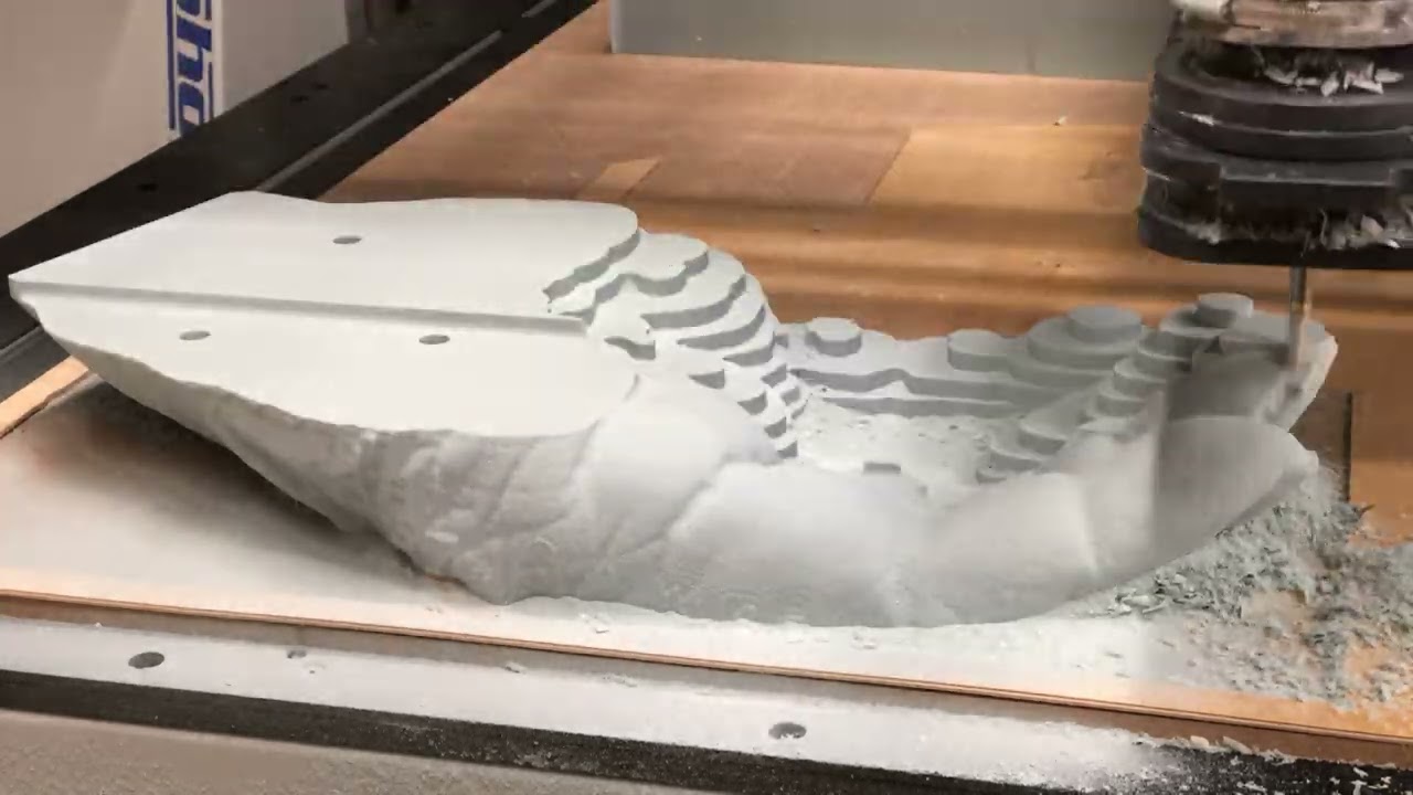 HDU Foam Hand Sculpture Carving with the CNC Router