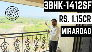 3bhk flat within 1.15cr kanakia Mira Road | spacious 3bhk flat with all amenities #3bhk #miraroad