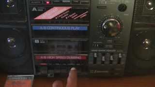 Emerson CTR-961 boom box dual cassette