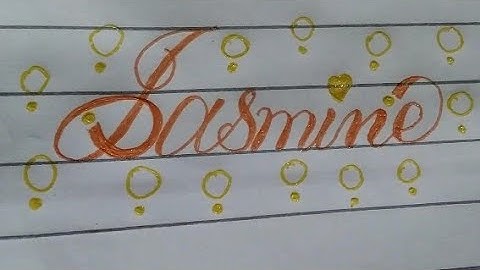 Trying something different! |"Jasmine" in Beautiful Cursive Writing