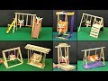 Easy & Quick Popsicle Stick Crafts | 7 Miniature Playground Swings Ideas