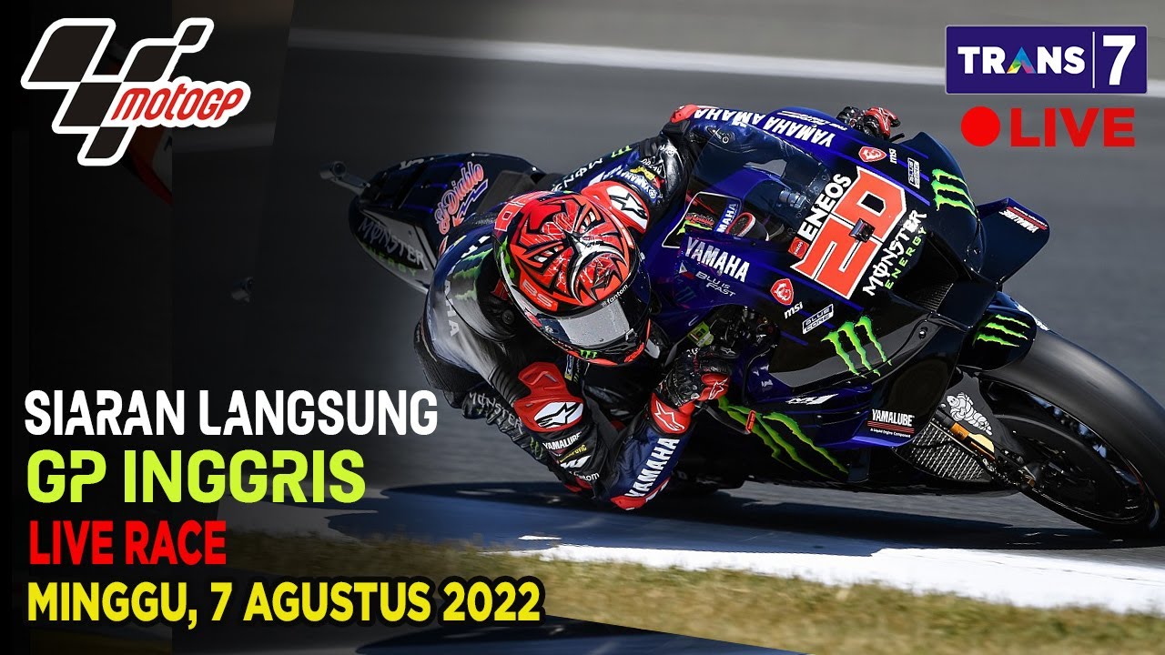 🔴JADWAL SIARAN LANGSUNG MOTO GP HARI INI SERI 12 2022 GP INGGRIS LIVE ...