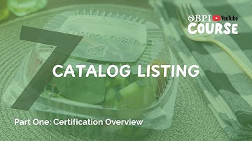 1.7 - Certification Overview: Catalog Listing
