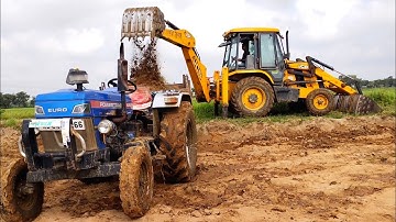 New Jcb 3dx Machine Loading Mud In Powertrack Euro 50 Tractor | Jcb And Tractor | Jcb Video | Jcb