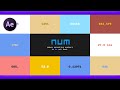 【After Effects《無料》】簡単にカウントアニメーションが作れる無料プリセット『Num』を紹介!!