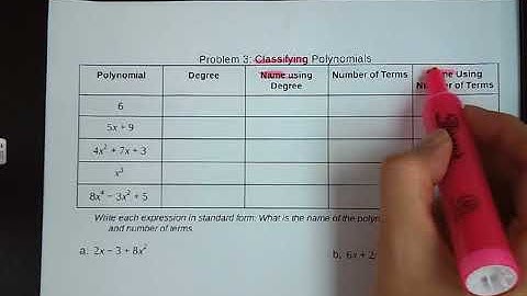 8-1 Adding and Subtracting Polynomials