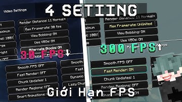 [1 Phút] 4 Setting Có Thể Đang GIỚI HẠN FPS Của Bạn ! || Cách Tăng FPS Minecraft Optifine 1.8.9