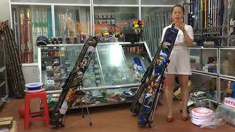 Bao nhựa cứng hoa 3D 1,25m 2 ngăn chuyên đựng cần câu đơn, câu đài có chân chống, chống thấm nước