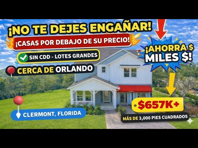 Clermont Casas Nuevas | ¡Lotes Grandes, Suite para Invitados, Cerca de Orlando!