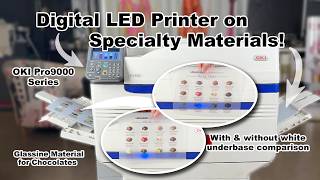 OKI Pro9000 on Specialty Material | White Underbase vs No Underbase | Professional CMYK+White Print