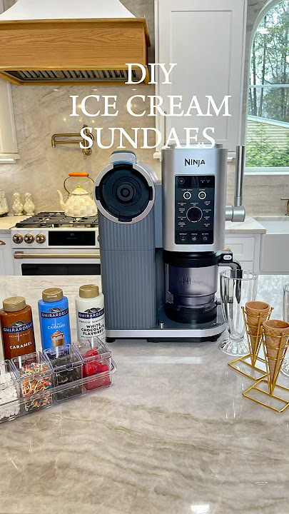 The perfect ice cream station at home #asmr #icecream #icecreamsundae #asmr #restock #kitchengadgets