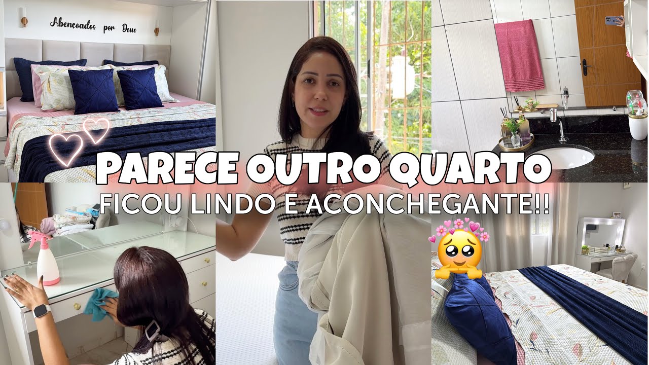 QUARTO FICOU LINDO E ACONCHEGANTE | FAXINA CAPRICHADA, DICAS DE LIMPEZA E CAMA POSTA LINDA😍✨