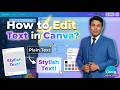 How to Edit Text in Canva?