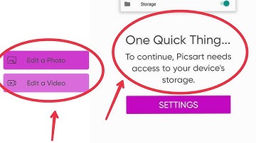 Fix Not Edit a Photo a Video | One Quick Thing To continue, PicsArt access device storage PicsArt