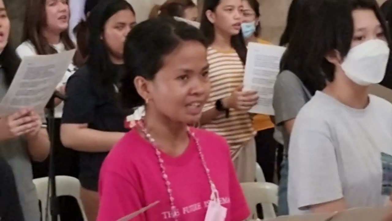 Stabat practice on Maundy Thursday in Sta. Rita Pampanga.