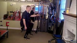 Single Leg Squat  & SA Cable Row (Contralateral)