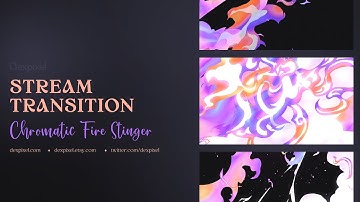 Chromatic Colorful Fire Flame OBS Stream Transition Streamlabs Stinger for Youtube and Twitch