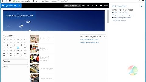 Microsoft Dynamics AX New Features: Task Recorder