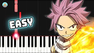 [full] Fairy Tail OP - "Snow Fairy" - EASY Piano Tutorial & Sheet Music