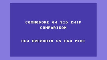 Commodore SID chip comparison with C64 and C64mini