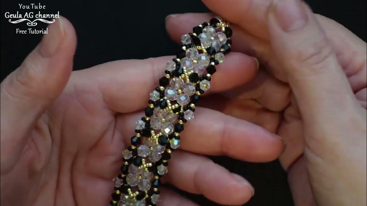 beginner beading tutorial. jewelry making with beads. crystal